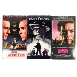 VHS Lot A Bronx Tale Untouchables Sudden Impact Robert De Niro Eastwood Connery